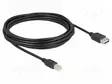 CABLE - USB 2.0 - USB A DOUBLE SIDED SOCKET,USB B PLUG - 5M - MUSTA - USB kaapelit ja adapterit - DELOCK-81533 - 1