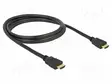 KAAPELI - HDMI-PISTOKE,MOLEMMIN PUOLIN - PIT: 1,5M - MUSTA - 28AWG - HDMI, DVI, DisplayPort johdot - DELOCK-84753 - 1