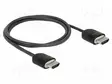 KAAPELI - HDMI-PISTOKE,MOLEMMIN PUOLIN - PIT: 1M - MUSTA - 30AWG - HDMI, DVI, DisplayPort johdot - DELOCK-84963 - 1
