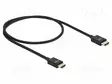 KAAPELI - HDMI-PISTOKE,MOLEMMIN PUOLIN - HDMI 2.1 - PIT: 0,5M - MUSTA - HDMI, DVI, DisplayPort johdot - DELOCK-85383 - 1