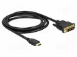 KAAPELI - DVI-D (18+1) PISTOKE,HDMI-PISTOKE - PIT: 1,5M - MUSTA - HDMI, DVI, DisplayPort johdot - DELOCK-85583 - 1