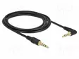 KAAPELI - 2M - PINNOITUS: KULLATTU - MUSTA - 24AWG - Muut audio-videokaapelit - DELOCK-85613 - 1