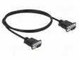 KAAPELI - D-SUB 9PIN PISTOKE,MOLEMMIN PUOLIN - PVC - PIT: 1M - MUSTA - Tietokonekaapelit ja -adapterit - DELOCK-86573 - 1