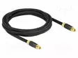 KAAPELI - TOSLINK-PISTOKE,MOLEMMIN PUOLIN - 2M - MUSTA - ØJOH: 8MM - Muut audio-videokaapelit - DELOCK-86593 - 1
