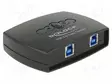 SWITCH - MUSTA - MUOVI - TULO: USB B PISTORASIA X2 - PORTTIEN LUKU: 3 - USB kaapelit ja adapterit - DELOCK-87723 - 2