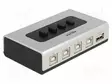 SWITCH - USB 2.0 - MUSTA,HARMAA - MUOVI - OMINAISUUDET: HOT-PLUG,PNP - USB kaapelit ja adapterit - DELOCK-87763 - 1