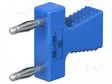 LABORATORY CONNECTOR: 2MM BANANA - STACKABLE SAFETY SHUNT - BLUE - Laboratorioliittimet - muut - KS2-12LN-23 - 1