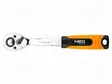 WRENCH: RATTLE - 1/4" - WITH SWITCH - 145MM - TEETH: 72 - Hylsyavaimet - NEO-08-503 - 1