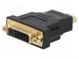 ADAPTERI - DVI-D (18+1) PISTORASIA,HDMI-PISTOKE - MUSTA - HDMI, DVI, DisplayPort johdot - A-HDMI-DVI-3 - 1