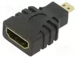 HDMI ADAPTERI -PISTORASIA,MICRO HDMI PISTOKE - MUSTA - HDMI, DVI, DisplayPort johdot - ART-AL-OEM-53 - 1