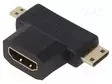 HDMI ADAPTERI -PISTORASIA,MICRO HDMI PISTOKE,MINI HDMI LIITIN - HDMI, DVI, DisplayPort johdot - AK-AD-23 - 1