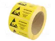 ITSELIIMAUTUVA ETIKETTI - ESD - 76X38MM - 1000KPL - RULLA - ESD teipit ja etiketit - ATS-055-0003 - 2