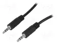 KAAPELI - JACK 3,5MM 3PIN PISTOKE,MOLEMMIN PUOLIN MUSTA - Muut audio-videokaapelit - CA1053 - 1