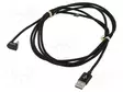 KAAPELI - USB 2.0 - USB A PISTOKE,USB C KULMALIITIN - 2M - MUSTA - USB kaapelit ja adapterit - CU0193 - 1