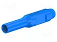 LABORATORY CONNECTOR: 2MM BANANA - PLUG - BLUE - GOLD-PLATED - 0.5MM2 - Banaaniliittimet 2mm - MS205-S-23 - 1