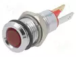 MERKKIVALO: LED - LITTEÄ - PUNAINEN - 2VDC - Ø8MM - LIITTIMET - METALLI - Merkkivalot ja pienoislamput - 19010053 - 1
