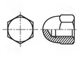 MUTTERI - KUUSIKULMA- M3 - 0,5 - MESSINKI - 5,5MM - BN 513 - DIN 1587 - Mutterit - B3BN513 - 1
