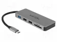 USB HUB - MICROSD,MICROSDHC,MICROSDXC,SD,SDHC,SDXC - HARMAA - 87W - Tietokonetarvikkeet - muut - DELOCK-87743 - 1