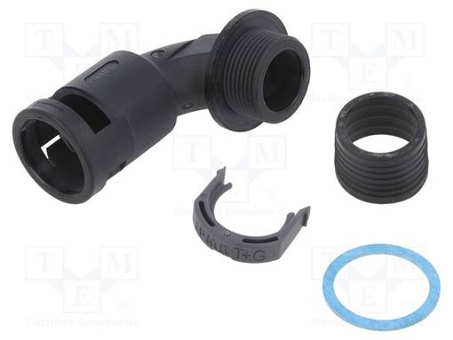 90° KULMALIITIN - KIERRE: METRINEN,ULKO-POLYAMIDI 6 - MUSTA - Punosten lisätarvikkeet - I-BVBV-M253 - 1