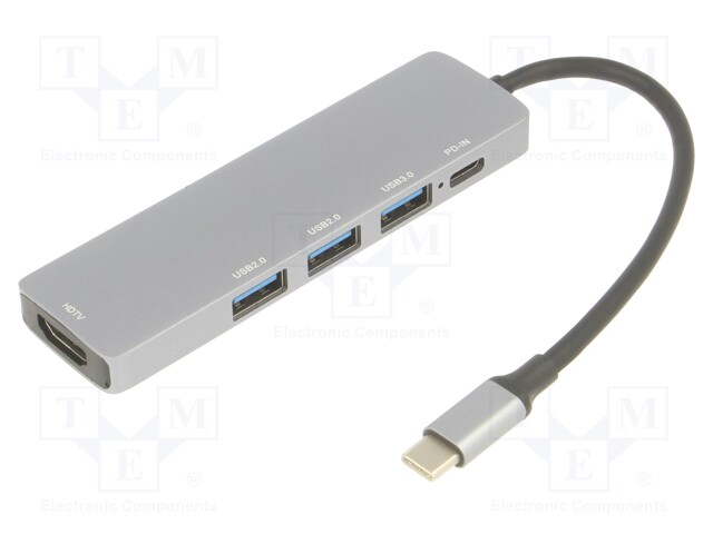 ADAPTERI - OTG,USB 3.0 - NIKKELÖITY - 0,15M - MUSTA - 4K,UHD 2160P - PVC - USB kaapelit ja adapterit - CU4283 - 1