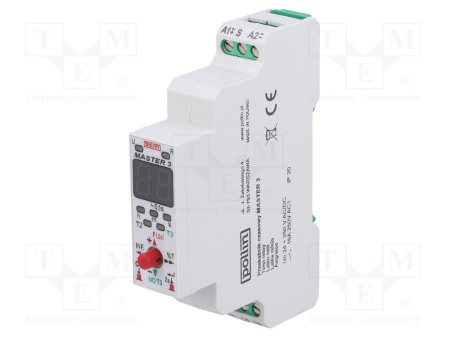 AUTOMATION MODULE: TIMER - RANGE: 0,1S÷99H59MIN59,9S - SPDT - PIN: 6 - Aikareleet ja ajastimet - MASTER3 - 1