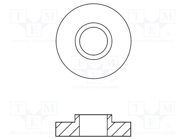 ALUSLEVY - PYÖREÄ - D=9,525MM - FIIBERI - 3000 - MUSTA - L: 0,7874MM - Aluslevyt ja prikat - KEYS3233 - 1