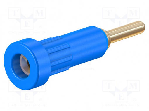 LABORATORY CONNECTOR: 2MM BANANA - SOCKET - 10A - BLUE - INSULATED - Banaanijatkoliittimet - EB2-A-23 - 1