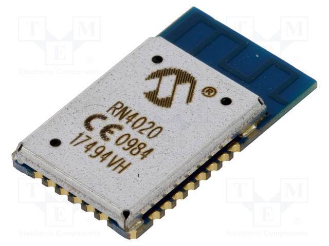 BLUETOOTH MODUULI LOW ENERGY - BLUETOOTH: 4.1 - 7DBM - SMD - 1MBPS - IoT (WiFi/Bluetooth) moduulit - RN4020-VRM123 - 1