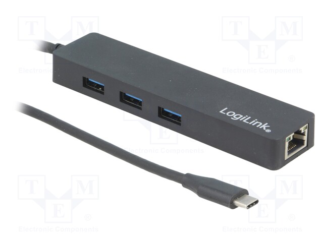 USB HUB - RJ45-PISTORASIA,USB A-PISTORASIA X3,USB C-PISTOKE - Tietokonetarvikkeet - muut - UA0313 - 1