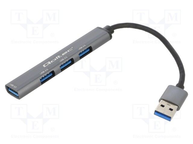 USB HUB - USB A-PISTORASIA X4,USB A-PISTOKE - USB 2.0,USB 3.0 - Tietokonetarvikkeet - muut - QOLTEC-53793 - 1