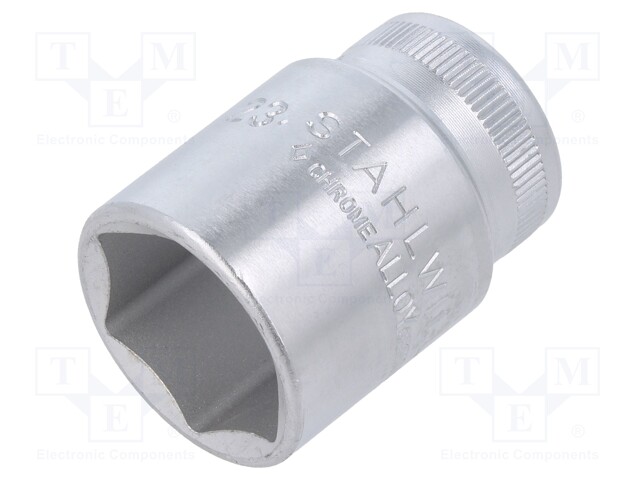 HYLSY - 6-KULMA,HYLSY-HEX 23MM - 1/2" - 42MM - KROMATTU TERÄS - Hylsyavaimet - ST-3030023 - 1