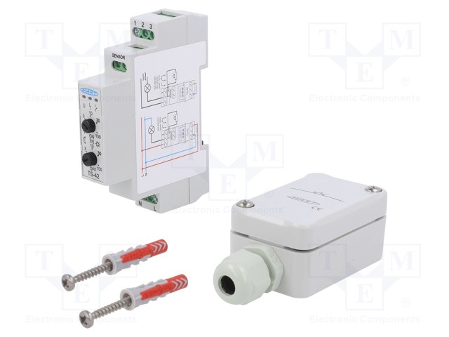 HÄMÄRÄKYTKIN - DIN-KISKOLLE - 230VAC - SPDT - IP20 - 16A - TS-4 - -25÷50°C - Rakennusautomatiikka - TS-42-3 - 1
