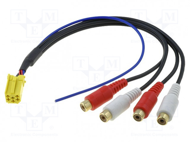 ISO MINI LIITIN,RCA-PISTORASIA X4 - PIN: 6 - ISO liittimet ja pistorasiat - ZRS-ISO-3 - 1