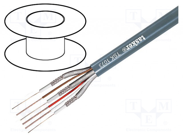 JOHTO: AV - 3X0,14MM2,3X0,22MM2 CU - HARMAA - 6 - LANKA - 75OHM - Videokaapelit - TAS-TSK1073 - 1