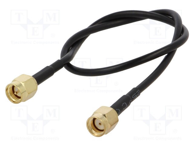 KAAPELI - 0,3M - RP-SMA UROS,SMA UROS - MUSTA - SUORA - 50OHM - Antennijohdot - SMA-03-0.3 - 1