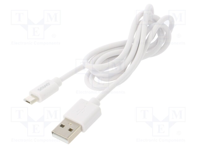 KAAPELI - USB 2.0 - USB A PISTOKE,USB B MIKROPISTOKE - 1M - 480MBPS - USB kaapelit ja adapterit - SAVKABELCL-123 - 1