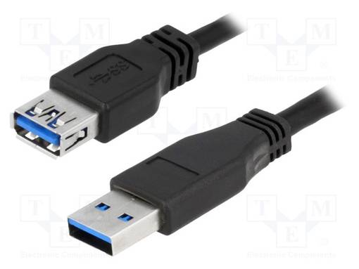 KAAPELI - USB 3.0 - USB A RASIA,USB A PISTOKE - NIKKELÖITY - 3M - USB kaapelit ja adapterit - CU0043 - 1
