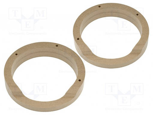 KAIUTTIMEN KOROKERENGAS - MDF - 165MM - FORD - KYLLÄSTETTY,MAALATTU - 2KPL - Kaiuttimen MDF soviterenkaat - MDF-D.13 - 1