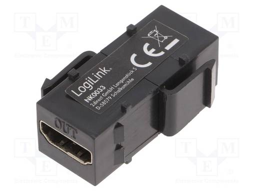 LIITIN - N LIITINAARAS X2 - HDMI PISTORASIA X2 - REPEATER - HDMI liittimet - LOG-NK0033 - 1