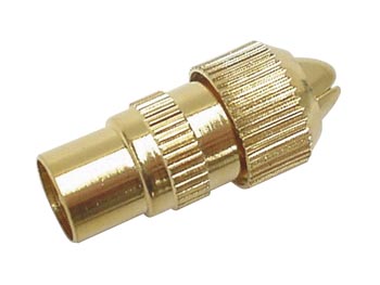 MALE TV PLUG, GOLD-PLATED - TV antenniliittimet ja jakajat - CV023 - 1