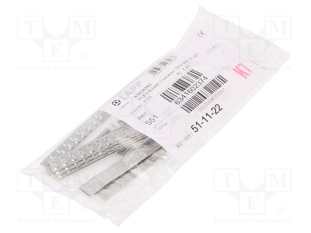 MERKIT - MERKINTÄ: 5 - RUOSTUMATON TERÄS - -80÷500°C - LIUKU-200KPL - Kaapeleiden merkintä - LP-83254183 - 1