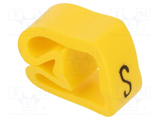 MERKIT - MERKINTÄ: S - 8÷16MM - PVC - KELTAINEN - -30÷80°C - CLI C - W: 11MM - Kaapeleiden merkintä - WM-0253411673 - 1