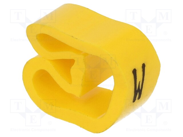 MERKIT - MERKINTÄ: W - 8÷16MM - PVC - KELTAINEN - -30÷80°C - CLI C - W: 11MM - Kaapeleiden merkintä - WM-0253411683 - 1