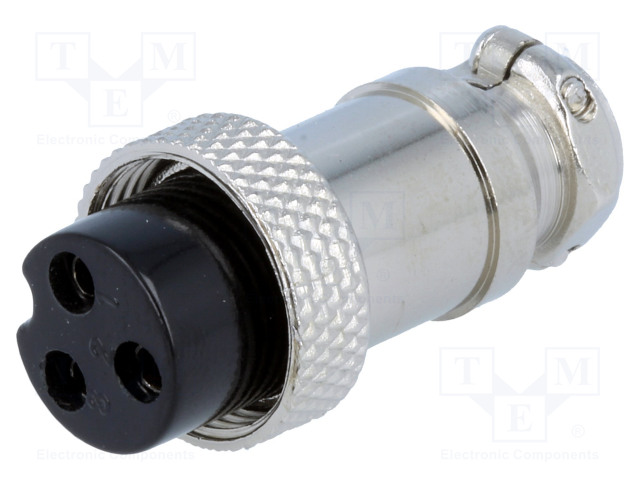 LIITIN: MIKROFONI - PISTOKE - NAARAS - PIN: 3 - JOHTOON - SUORA - Moninapaliittimet ja mikrofoniliittimet - MIC323 - 1