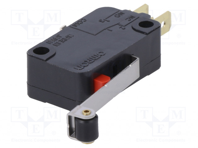 MIKROKYTKIN SNAP ACTION - 0,1A/125VAC - RULLAVIVUN KANSSA - SPDT - SANP ACTION mikrokytkimet - VX-016-1C23 - 1