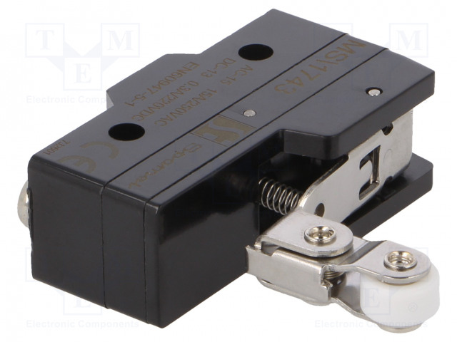 MIKROKYTKIN SNAP ACTION - 15A/250VAC - 0,3A/220VDC - SPDT - ON-(ON) - SANP ACTION mikrokytkimet - MS1743 - 1