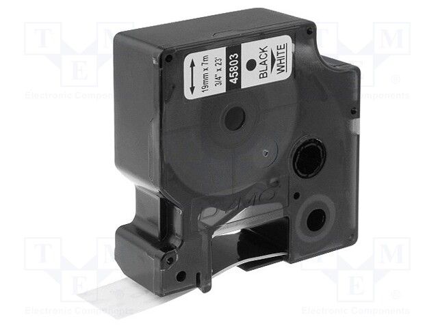 NAUHA - 19MM - 7M - VALKOINEN - MERKIN VÄRI: MUSTA - Tarratulostimet ja merkitsijät - DYMO.45803 - 1