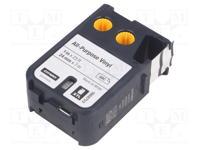 NAUHA - 24MM - 7M - VALKOINEN - MERKIN VÄRI: MUSTA - Tarratulostimet ja merkitsijät - DYMO.1868753 - 1