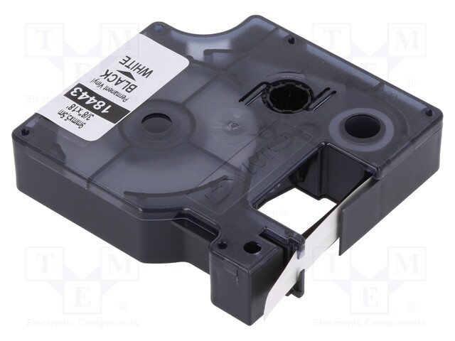 NAUHA - 9MM - 5,5M - VALKOINEN - MERKIN VÄRI: MUSTA - Tarratulostimet ja merkitsijät - DYMO.18443 - 1