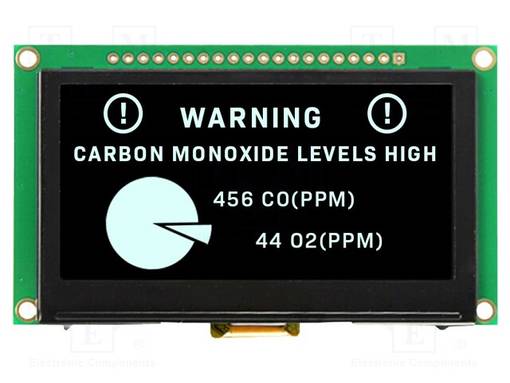 OLED NÄYTTÖ - GRAAFINEN - 2,7" - 128X64 - KOOT: 82X47,5X5,5MM - PIN: 20 - Graafiset OLED-näytöt - NHD-2.7-12864WDW3 - 1